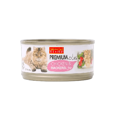 Aristo Cats Premium Plus Chicken & Mackerel Fish 80g Carton (24 Cans)