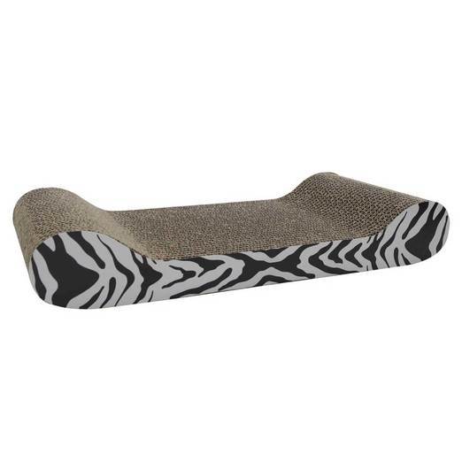 Catit Cat Scratcher White Tiger Lounge With Catnip