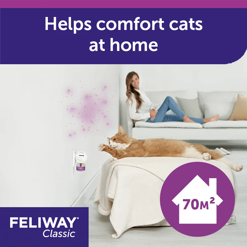 Feliway Classic 30 Days Calming Starter Kit with Plug in Diffuser and Refill 48ml