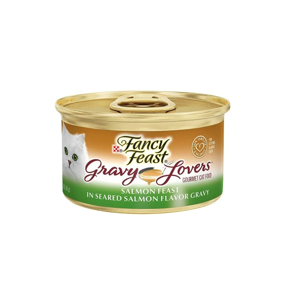 Fancy Feast Gravy Lovers Salmon in Seared Salmon Gravy 85g Carton (24 Cans)