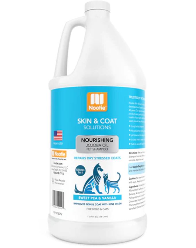 Nootie Shampoo Nourishing Sweet Pea & Vanilla (Jojoba Oil) For Dogs & Cats 1 Gallon