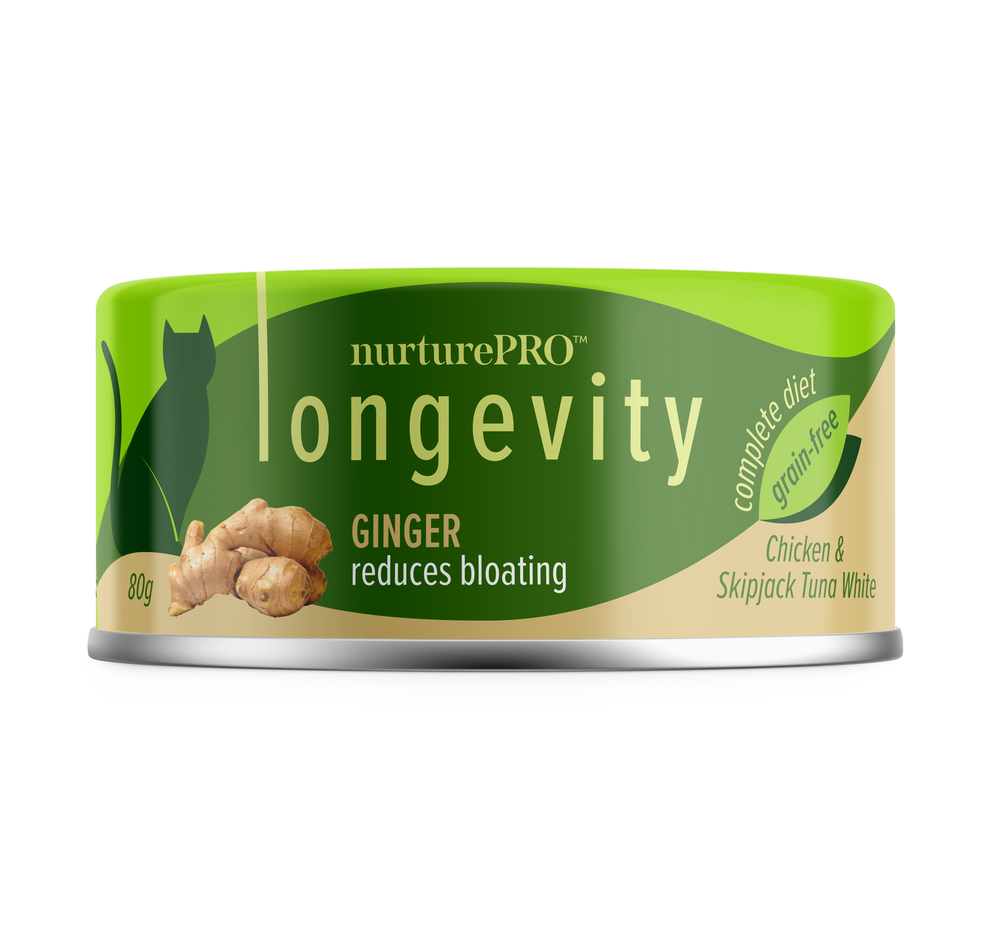Nurture Pro Cat Food Longevity Chicken & Skipjack Tuna Meat With Ginger 80g (24 cans)