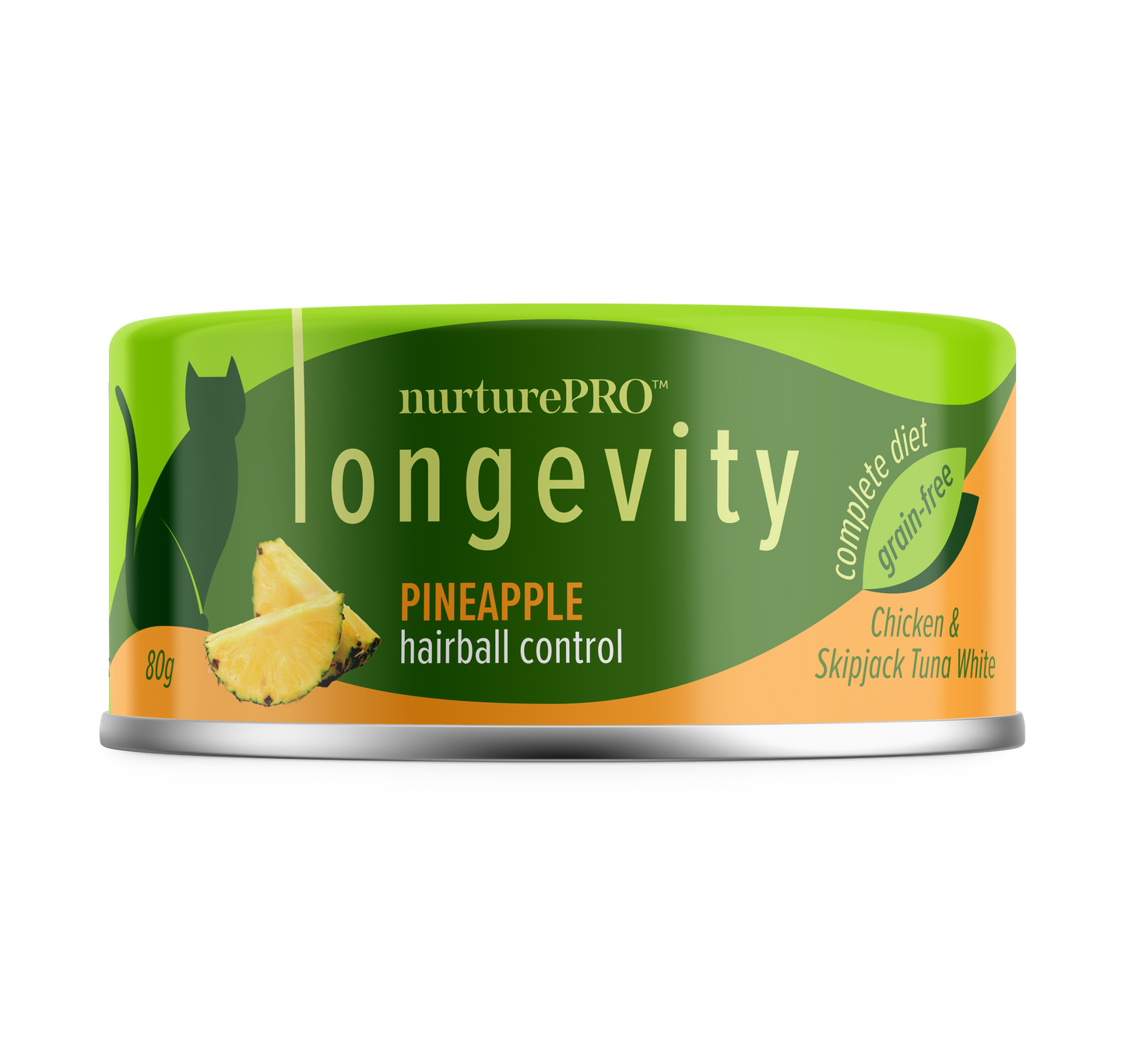 Nurture Pro Cat Food Longevity Chicken & Skipjack Tuna Meat With Pineapple 80g (24 cans)
