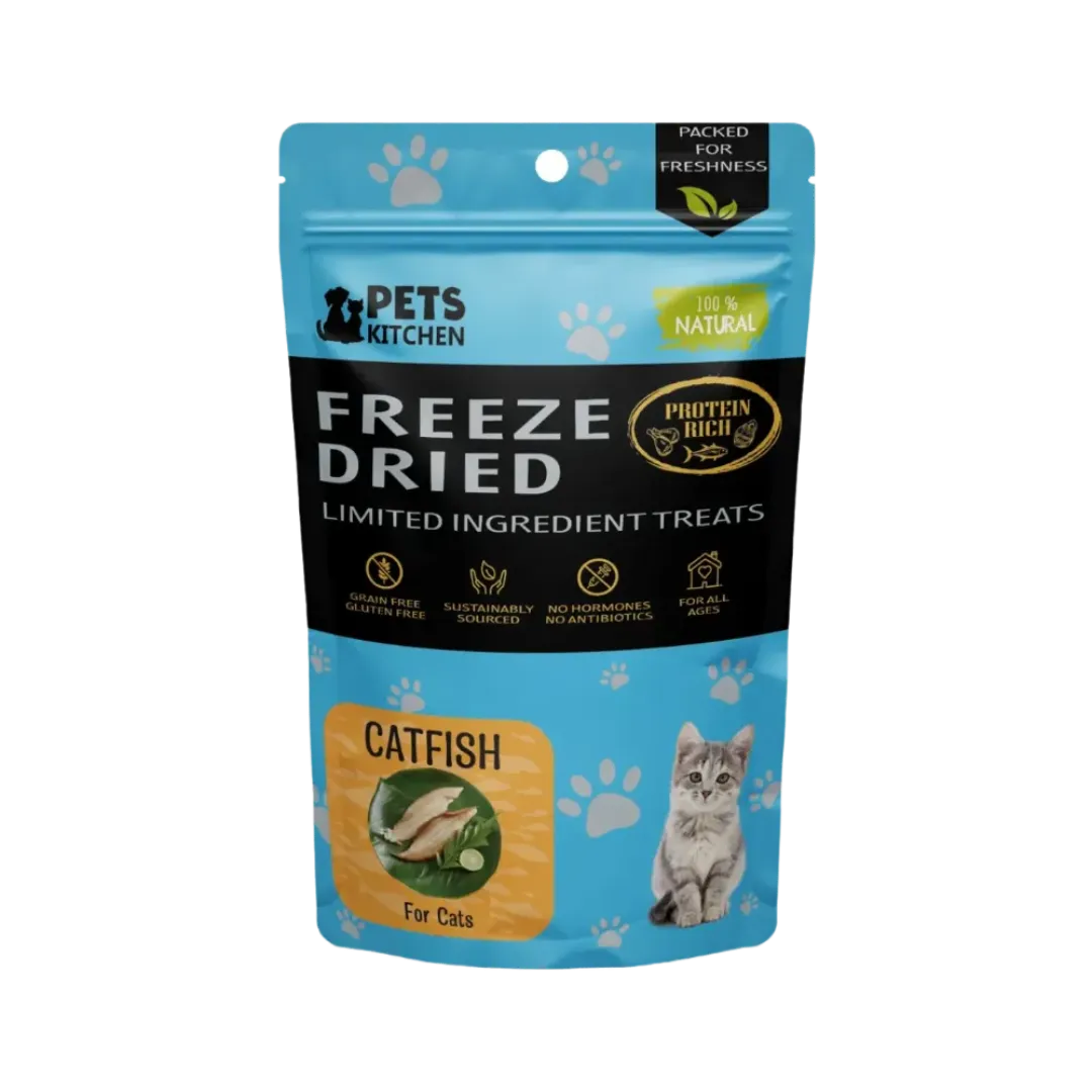 Pets Kitchen Cat Treat Freeze-Dried Catfish 40g x2