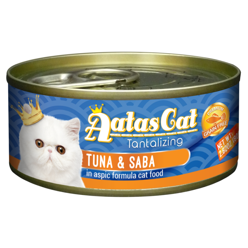 Aatas Cat Tantalizing Tuna & Saba Cat Canned Food 80g