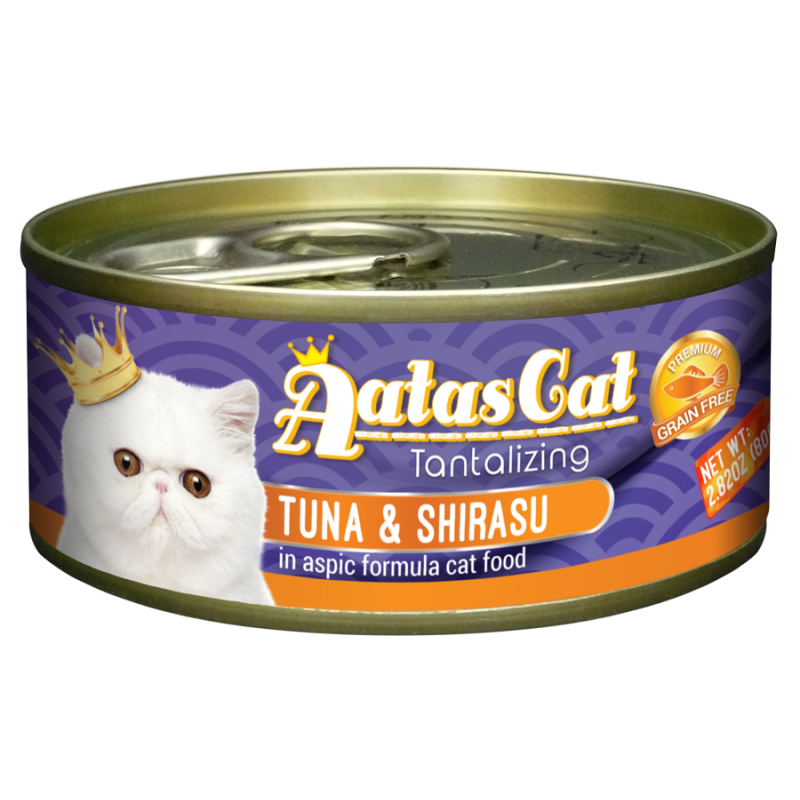 Aatas Cat Tantalizing Tuna & Shirasu Cat Canned Food 80g