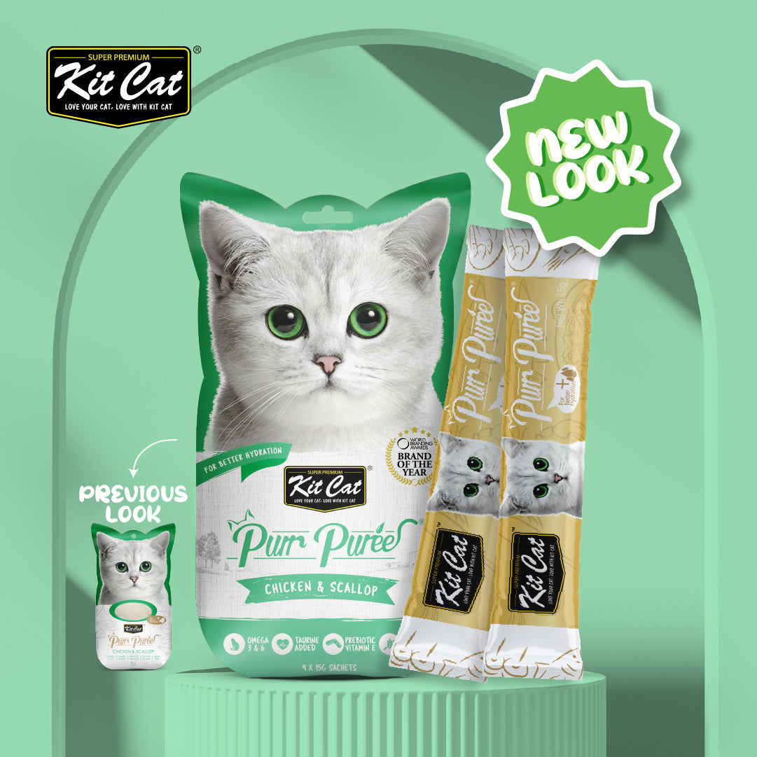 Kit Cat Purr Puree Chicken & Scallop 15g x 4pcs (4 Packs)