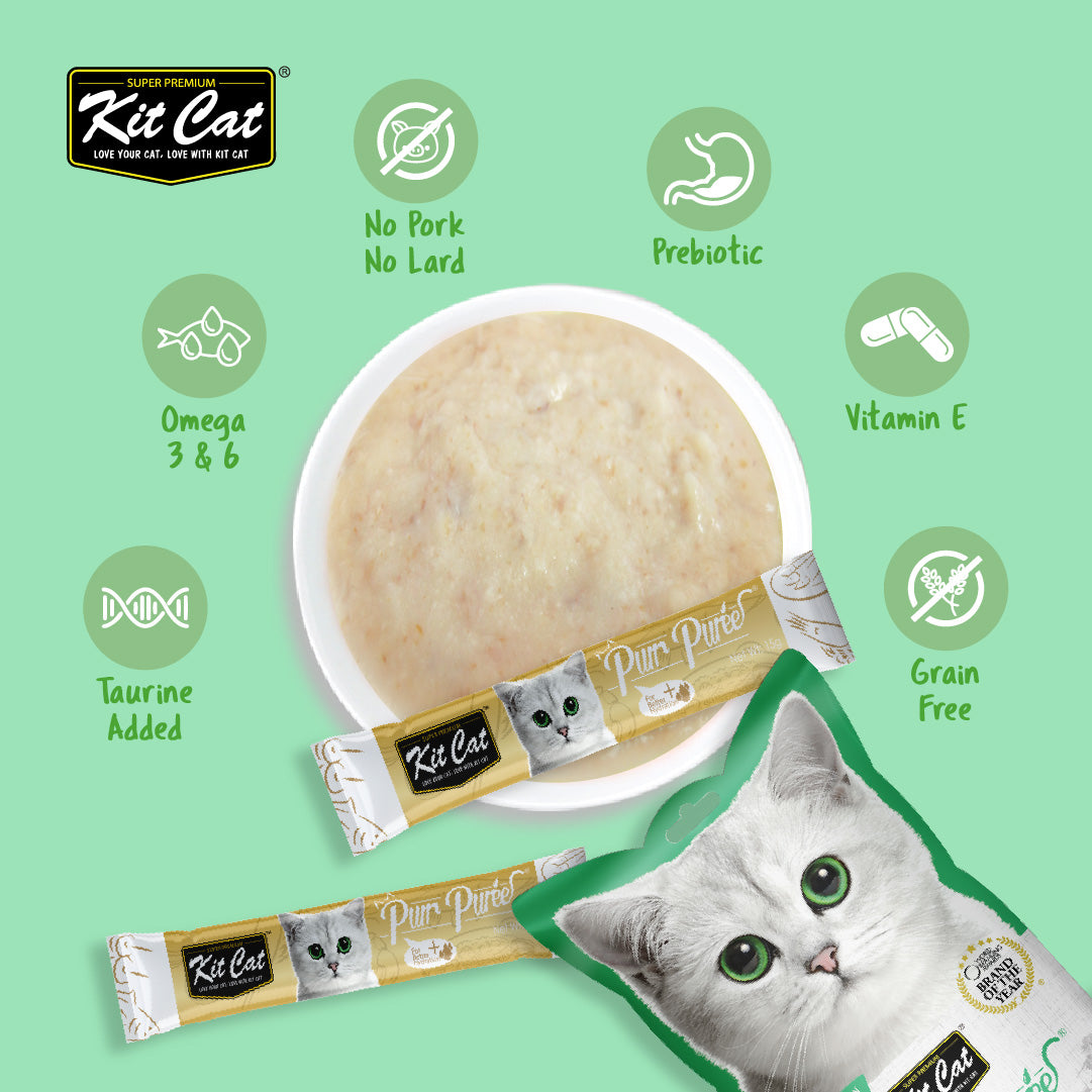 Kit Cat Purr Puree Chicken & Scallop 15g x 4pcs (4 Packs)