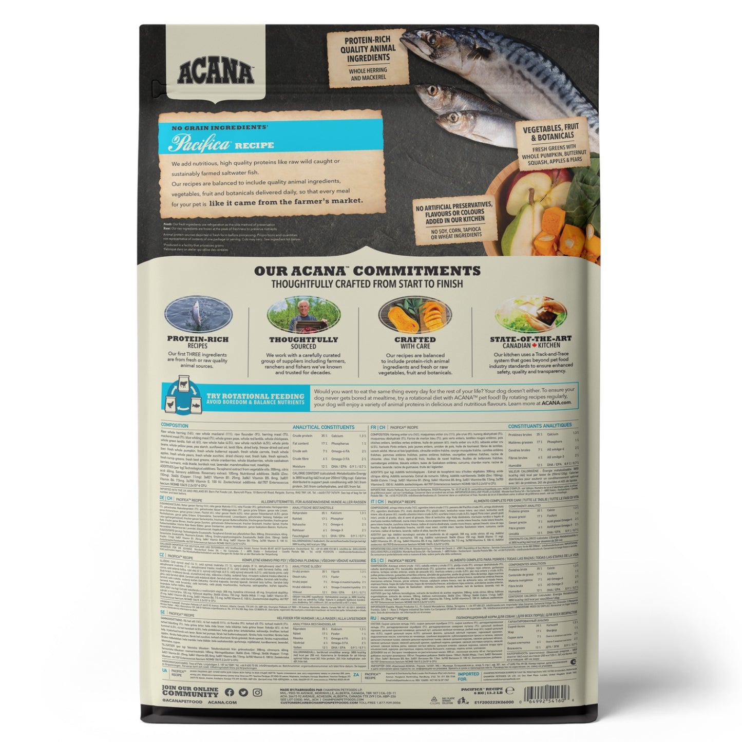 Acana Dog Dry Food Regionals Pacifica Recipe 2kg