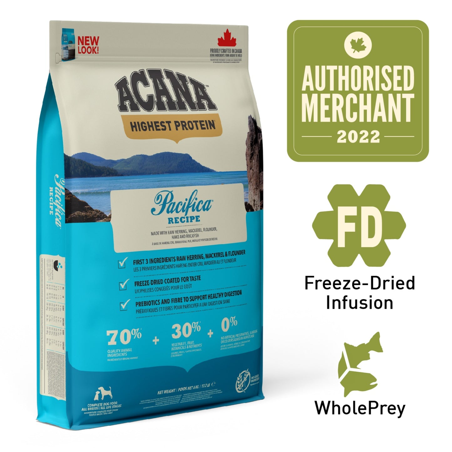 Acana Dog Dry Food Regionals Pacifica Recipe 2kg