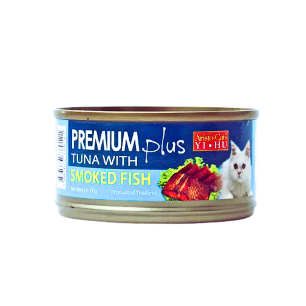 Aristo Cats Premium Plus Tuna with Smoked Fish 80g carton (24 Cans)