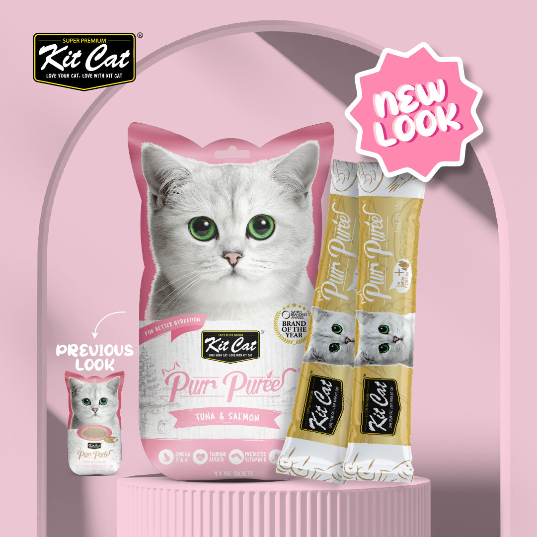 Kit Cat Purr Puree Tuna & Salmon 15g x 4pcs