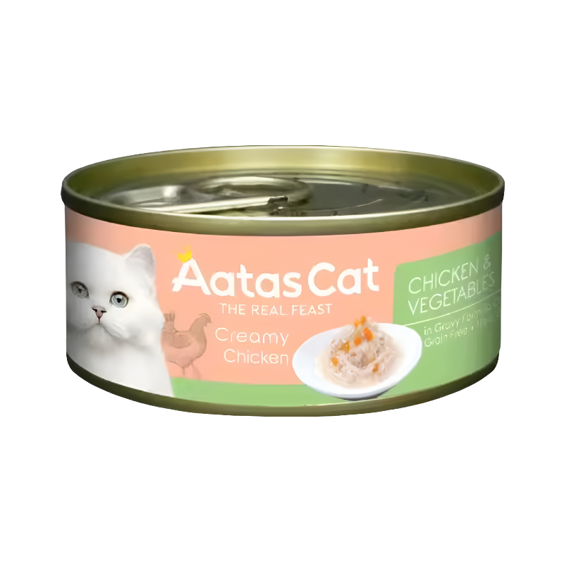 Aatas Cat Creamy Chicken & Vegetables Canned Food 80g