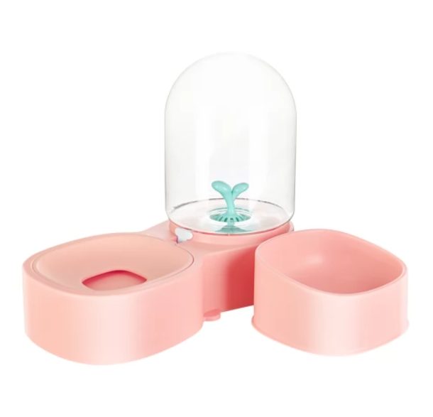 TC21 - Tom Cat Pakeway 2 In 1 Pet Feeder Pink