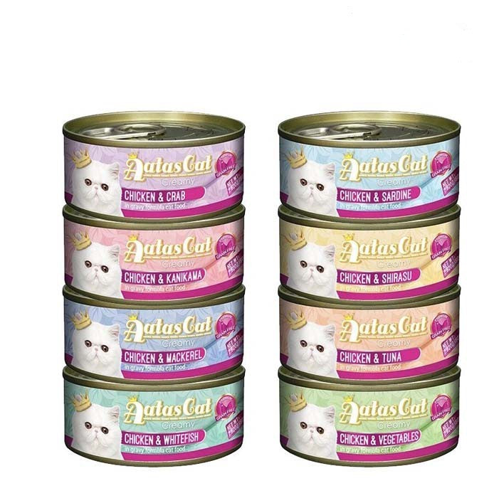 Aatas Cat Creamy Chicken Wet Cat Food 80g (24 cans)
