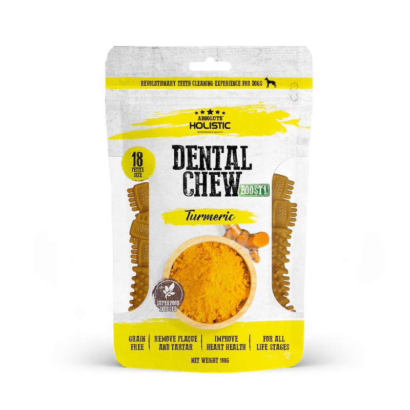 Absolute Holistic Dog Dental Multi Chew Boost Turmeric Multi Pack 160g