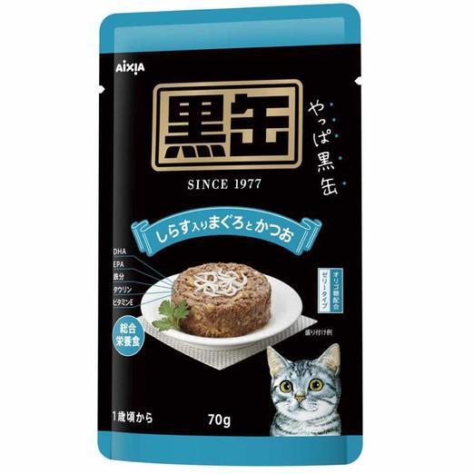 Aixia Cat Pouch Kuro-Can Tuna, Skipjack & Whitebait 70g