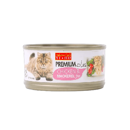 Aristo Cats Premium Plus Chicken & Mackerel Fish 80g Carton (24 Cans)