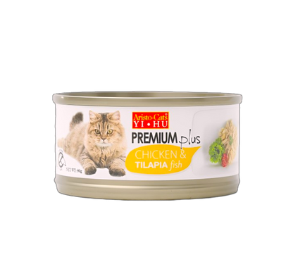 Aristo Cats Premium Plus Chicken & Tilapia Fish 80g Carton (24 Cans)