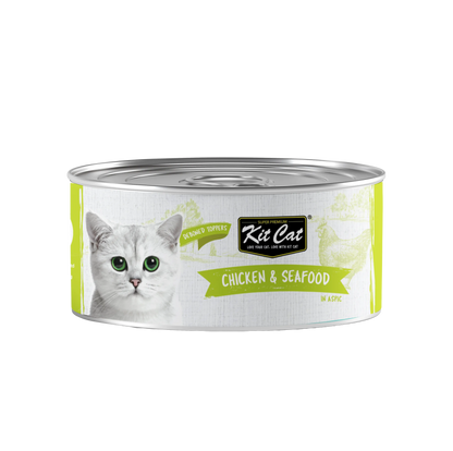Kit Cat Deboned Chicken & Seafood 80g Carton (24 Cans)