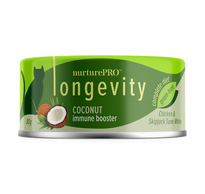 Nurture Pro Cat Food Longevity Chicken & Skipjack Tuna Meat With Coconut 80g