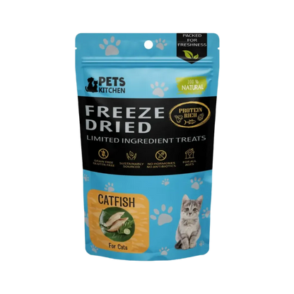 Pets Kitchen Cat Treat Freeze-Dried Catfish 40g x2