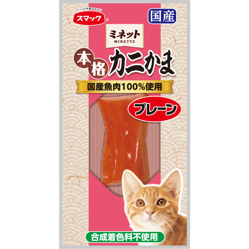 Smack Cat Treat Bite-sized Crab Stick Plain 1pc x2