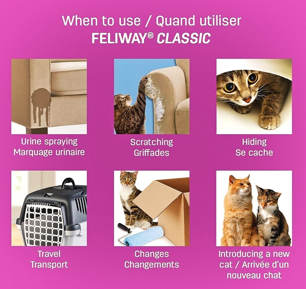 Feliway Classic 30 Days Calming Starter Kit with Plug in Diffuser and Refill 48ml