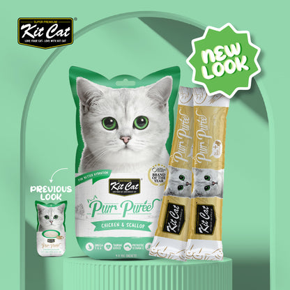 Kit Cat Purr Puree Chicken & Scallop 15g x 4pcs (4 Packs)