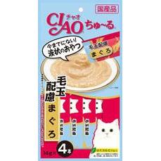 Ciao Chu ru White Meat Tuna and Fiber with Added Vitamin and Green Tea Extract 14g x 4pcs (5 Packs)